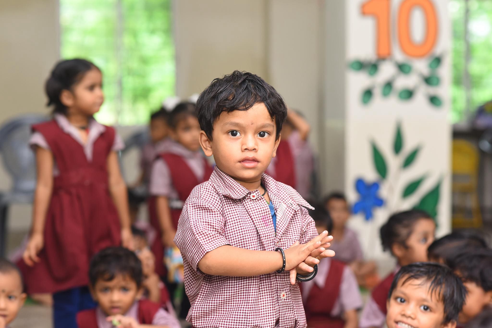 Young child at Antarbharti Ashram